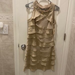 Dress barn Collection - Gold/Jeweled Dress - Size 8 - New w/tags!